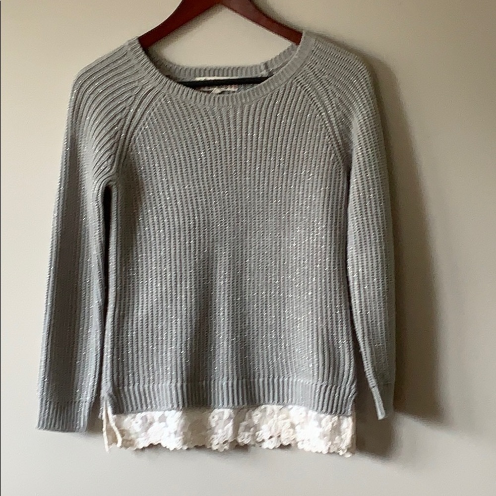 Beautiful grey glittery warm sweater - rarely worn